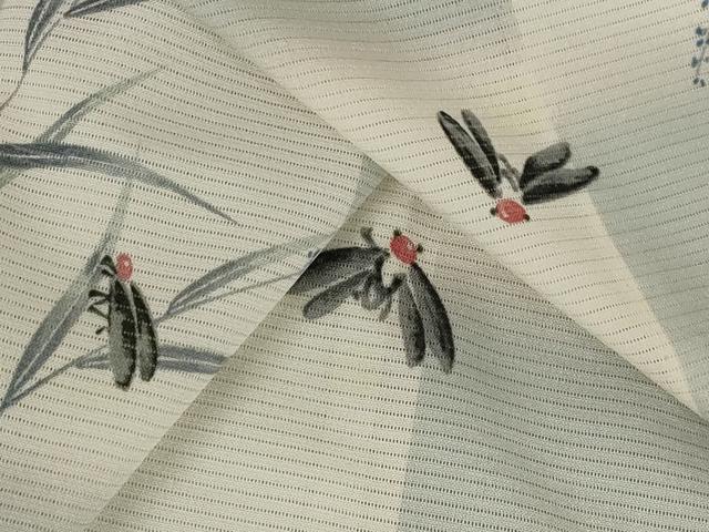 平和屋着物*夏物 小紋 絽 蛍文 洗える着物 AABB5852st