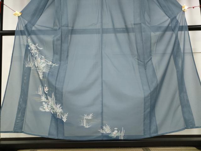 平和屋着物*夏物 訪問着 絽 流水草花文 洗える着物 AABB5891st