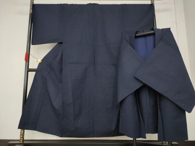 平和屋着物▽男性 単衣 アンサンブル 霞文 ウール AABB5898st