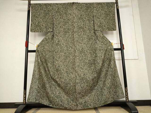 平和屋着物*夏物 小紋 絽 霞文 正絹 逸品 AABB5920st