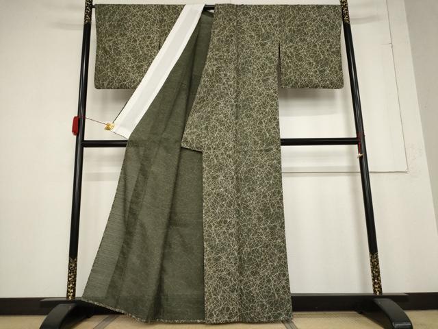 平和屋着物*夏物 小紋 絽 霞文 正絹 逸品 AABB5920st