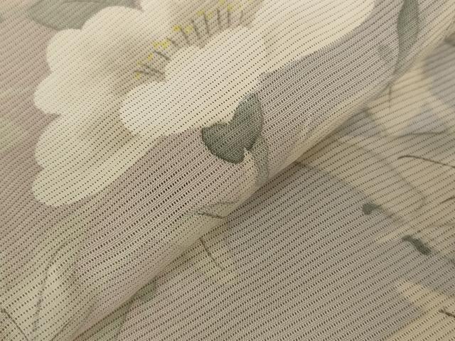 平和屋着物*夏物 訪問着 絽 手描き 草花文 暈し染め 正絹 逸品 AABB5922st