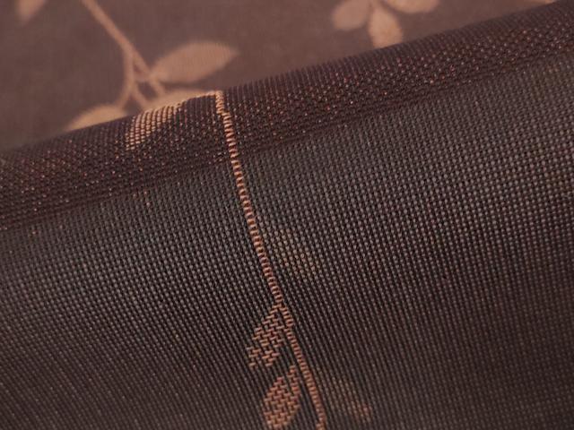 平和屋着物*夏物 小紋 紗 枝葉文 正絹 逸品 AABB5941st