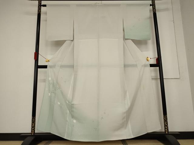 平和屋着物*夏物 訪問着 絽 流水草花文 暈し染め 正絹 逸品 AABB5958st