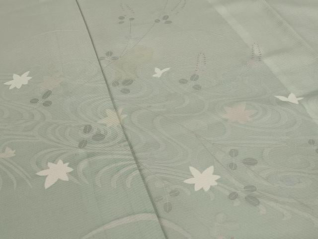 平和屋着物*夏物 訪問着 絽 流水草花文 暈し染め 正絹 逸品 AABB5958st