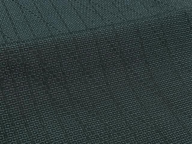 平和屋着物▽本塩沢 単衣 110亀甲 斜縞 正絹 逸品 AABB6212jh