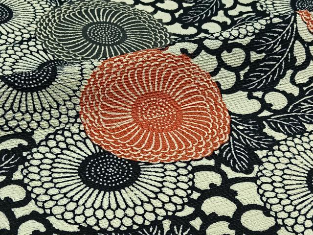 平和屋着物▽上質な小紋 単衣 紬地 型染め 花尽くし 正絹 逸品 AABB6221jh