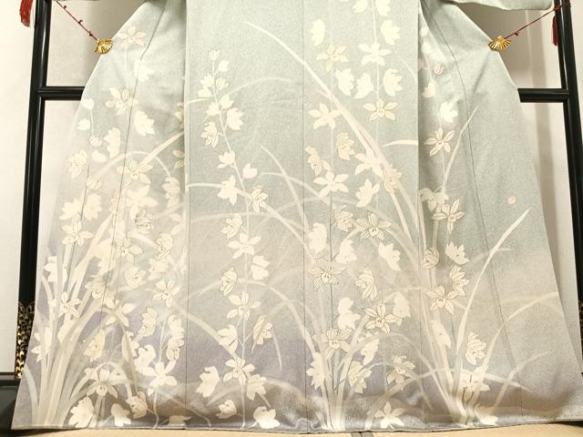 平和屋着物●訪問着 作家物 枝花文 正絹 逸品 AABB6299ph