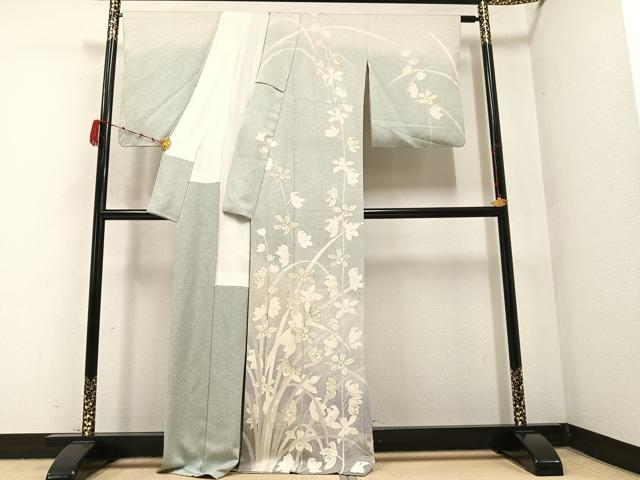 平和屋着物●訪問着 作家物 枝花文 正絹 逸品 AABB6299ph