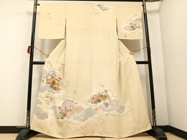平和屋着物●創業460年・千總 訪問着 雲重ね草花文 暈し染め 高島屋扱い 正絹 逸品 未使用 AABB6308ph