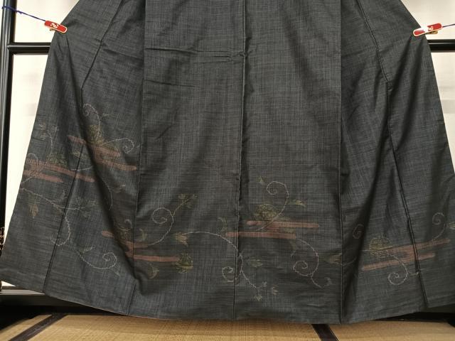 平和屋着物●本場大島紬 訪問着 カタス7マルキ エ霞花鞠文 正絹 逸品 AABB6339zg