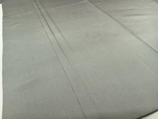 平和屋着物●伝統工芸士 関正三郎 江戸小紋 訪問着 万筋 漆黒色×灰青色 正絹 逸品 AABB6369zg