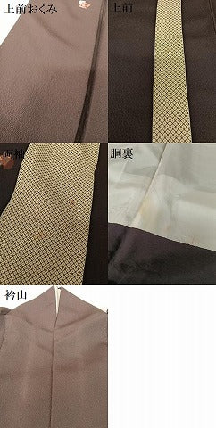 平和屋着物●訪問着 刺繍 破れ色紙花文 正絹 逸品 AABB6451zg