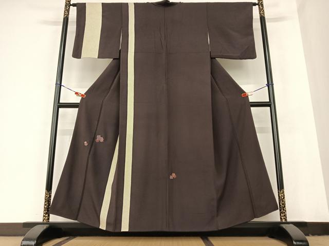 平和屋着物●訪問着 刺繍 破れ色紙花文 正絹 逸品 AABB6451zg