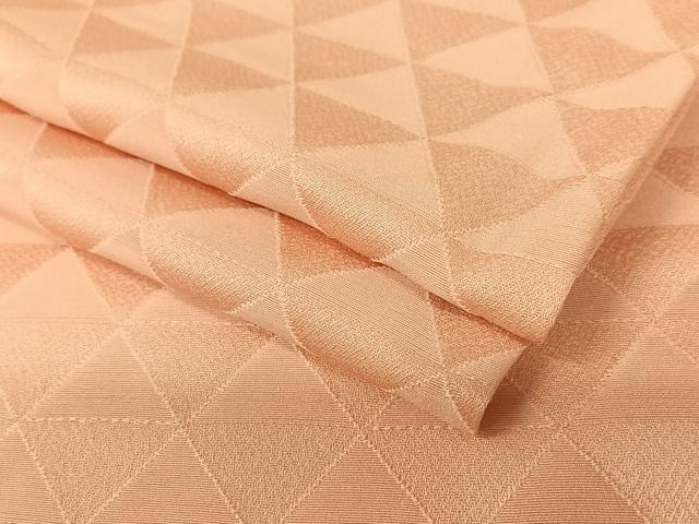 平和屋着物●上質な色無地 鱗地紋 薄紅色 正絹 逸品 AABB6471zg