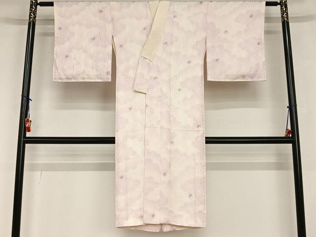 平和屋着物●長襦袢 無双仕立て 絞り 麻の葉文様 暈し染め 正絹 逸品 AABB6479zg