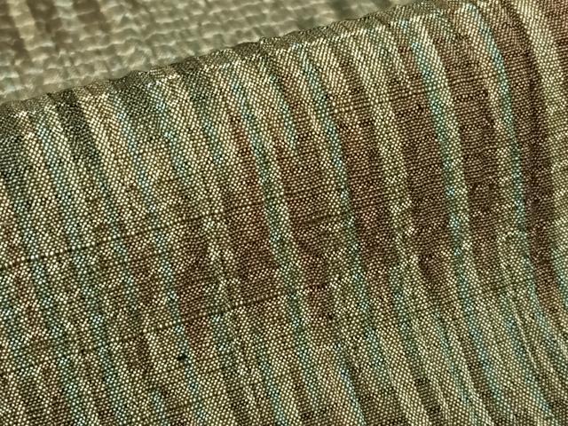 平和屋着物●上質な紬 縞 正絹 逸品 AABB6484zg