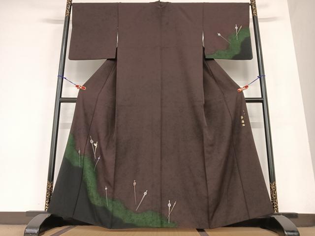 平和屋着物●金彩友禅 卓越技能者・名工・和田光正 夢蒔絵 訪問着 簪 暈し染め 金彩 正絹 逸品 AABB6517zg