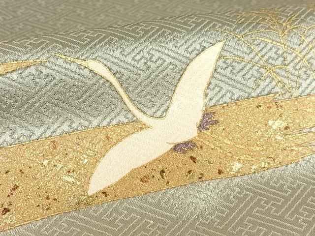 平和屋着物●豪華色留袖 作家物 飛鶴花車文 暈し染め 金彩 正絹 逸品 AABB6521zg