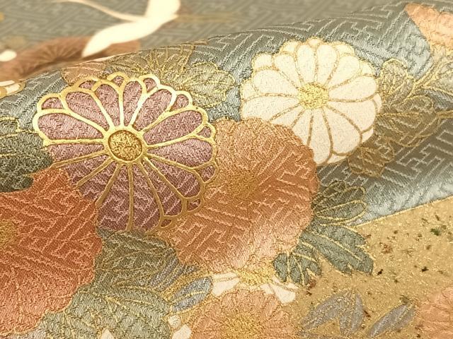 平和屋着物●豪華色留袖 作家物 飛鶴花車文 暈し染め 金彩 正絹 逸品 AABB6521zg