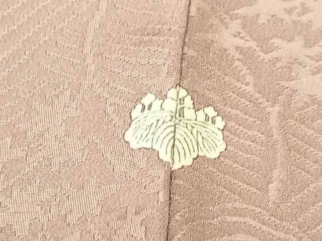 平和屋着物●上質な色無地 草木地紋 鴇浅葱色 正絹 逸品 AABB6577zg