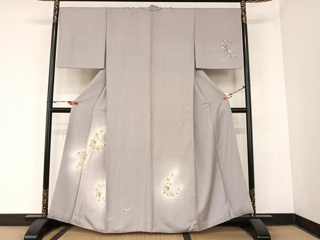 平和屋着物●訪問着 駒刺繍 吉祥文 暈し染め 金糸 正絹 逸品 AABB6611np