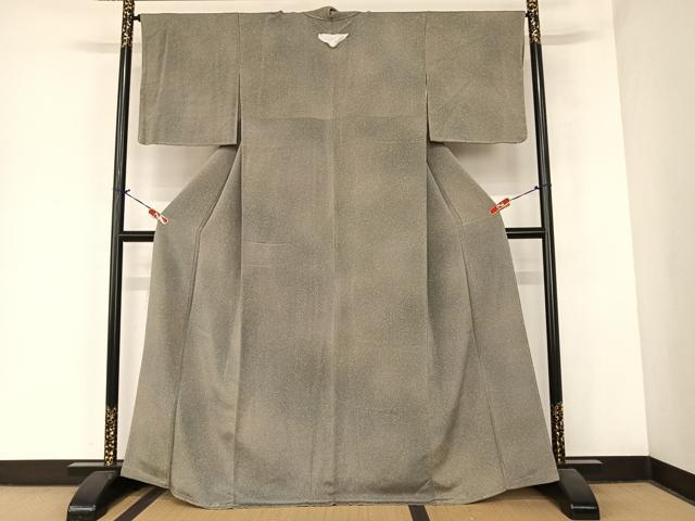 平和屋着物●上質な小紋 霞文 鬼しぼ縮緬 やまと誂製 正絹 逸品 未使用 AABI0006cs