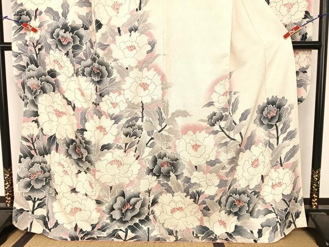 平和屋着物●名門 藤娘きぬたや・総絞り 振袖 草花文 正絹 逸品 AABB6619np