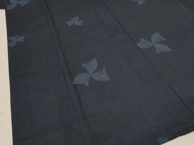 平和屋着物*夏物 紗紬 80亀甲 扇子花文 正絹 逸品 未使用 AABB6715jd