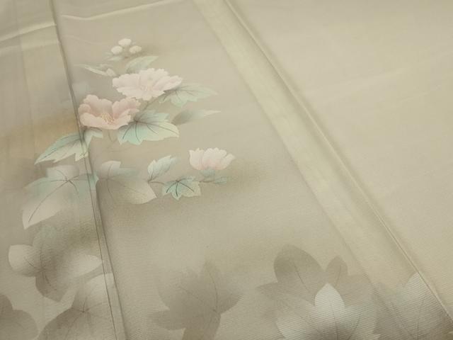 平和屋着物*夏物 訪問着 絽 手描き 草花文 正絹 逸品 未使用 AABB6727jd