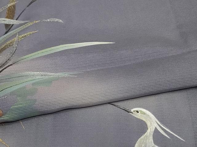 平和屋着物*夏物 訪問着 絽 花鳥文 金銀彩 正絹 逸品 AABB6732jd