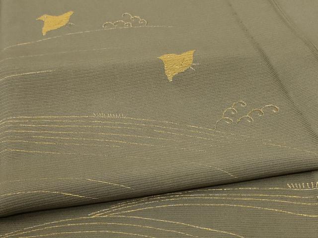 平和屋着物*夏物 訪問着 絽 刺繍 千鳥 金彩 正絹 逸品 AABB6748jd