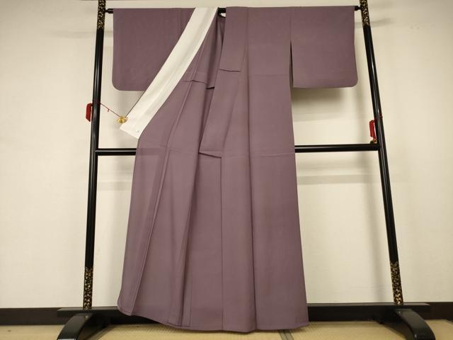 平和屋着物*夏物 色無地 絽 胡桃染色 正絹 逸品 AABB6776jd