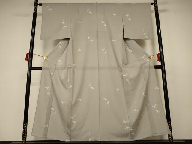平和屋着物*夏物 小紋 絽 草花文 正絹 逸品 AABB6788jd