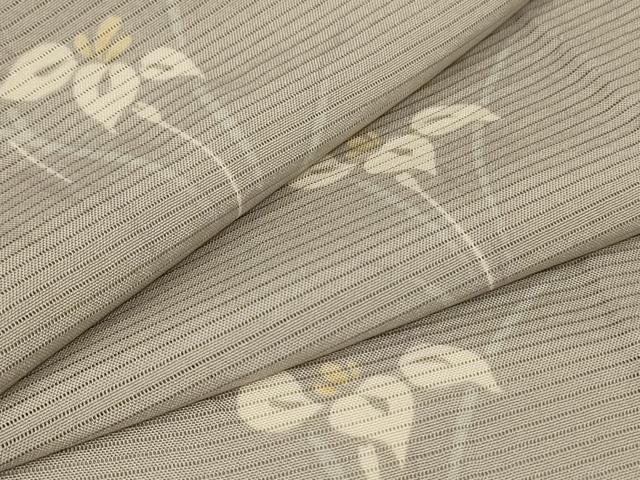 平和屋着物*夏物 小紋 絽 草花文 正絹 逸品 AABB6788jd