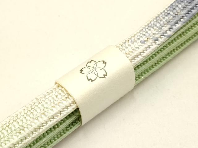 平和屋着物●和装小物 和小物 さくら 上質な帯締め 平組 暈し 金糸 逸品 未使用 AABB7094ay