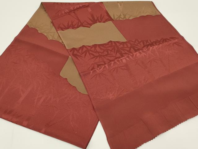 平和屋着物●和装小物 上質な帯揚げ 笹竹地紋 逸品 AABB7192ay