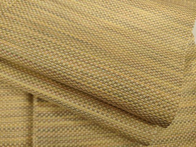 平和屋着物●上質な紬 市松文様 正絹 逸品 AABB7334ck