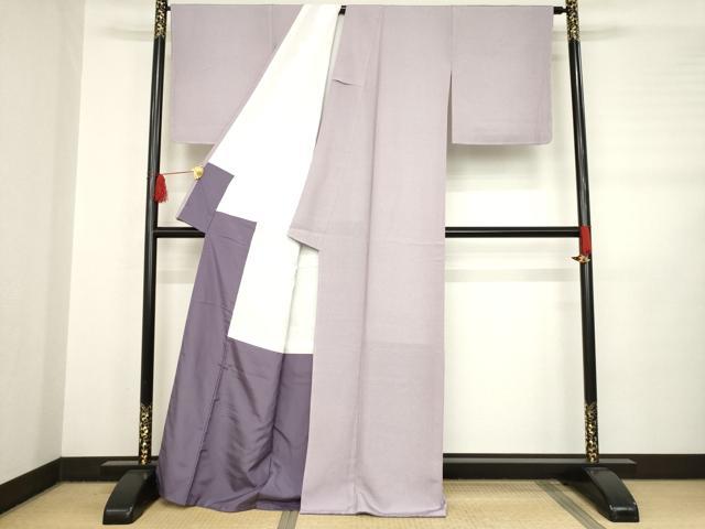平和屋着物●江戸小紋 縦分銅 正絹 逸品 未使用 AABB7340ck