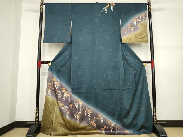 平和屋着物●訪問着 松 暈し染め 金彩 正絹 逸品 AABB7342ck