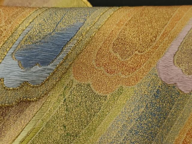 平和屋着物■豪華黒留袖 駒刺繍 雲取り文 金彩 正絹 逸品 AABB7970nf
