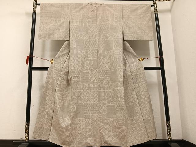 平和屋着物●結城紬 吉祥文 正絹 逸品 AABB8168ph