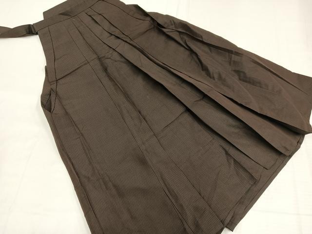 平和屋着物●男性 馬乗り袴 縞 正絹 逸品 AABB8188ph