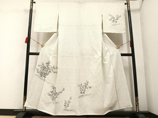 平和屋着物●訪問着 絞り 枝花文 正絹 逸品 AABB8190ph