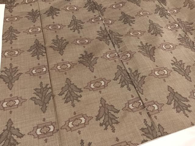 平和屋着物●本場大島紬 一元絣 草木文 正絹 逸品 AABB8194ph