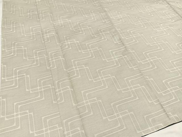 平和屋着物●上質な紬 幾何学文様 正絹 逸品 AABB8236ph