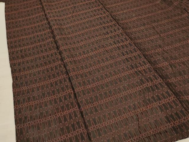 平和屋着物*夏物 小紋 紗 幾何学文様 正絹 逸品 AABB8243jd