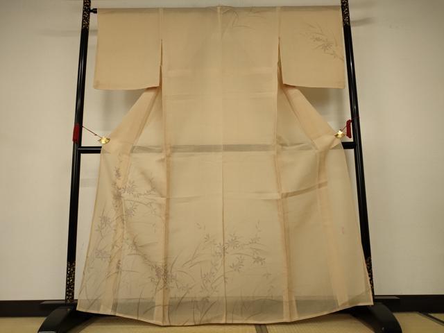 平和屋着物*夏物 訪問着 紗 作家物 草花文 ますいわ屋扱い 正絹 逸品 AABB8246jd