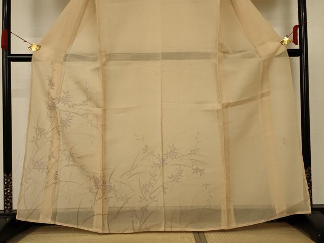 平和屋着物*夏物 訪問着 紗 作家物 草花文 ますいわ屋扱い 正絹 逸品 AABB8246jd