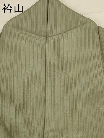 平和屋着物*夏物 色無地 縦絽 柳鼠色 正絹 逸品 AABB8298jd